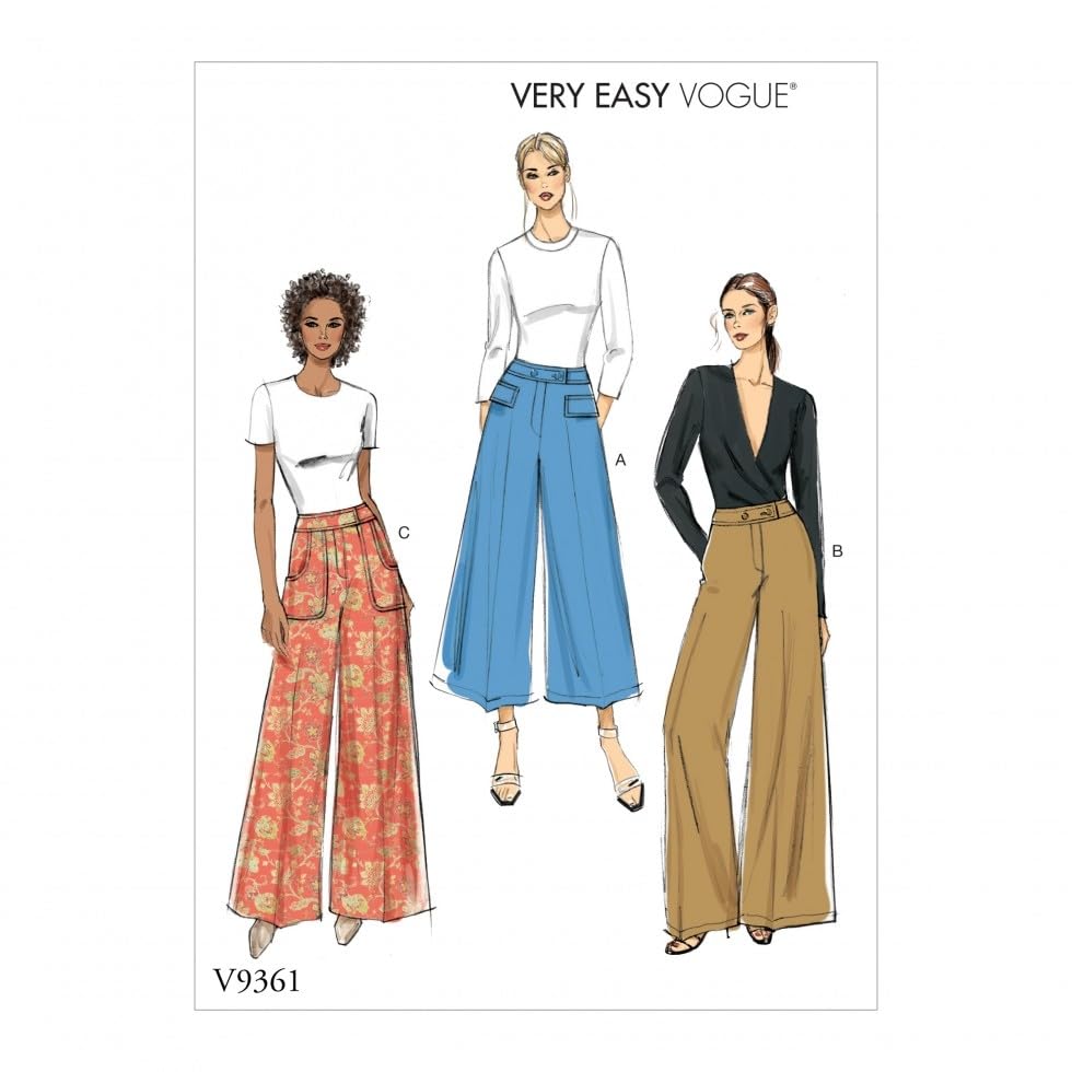 Vogue Sewing Pattern 9361 Trousers A5 (6-8-10-12-14)