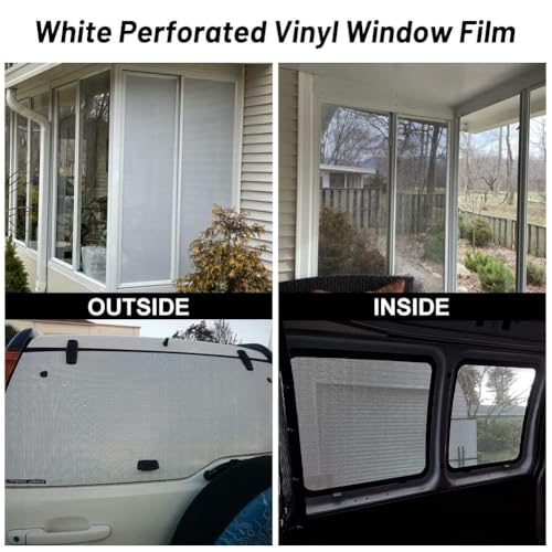 Vinilo para ventana XhuangTech 12x47 pulgadas blanco miniatura 7