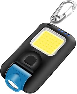 LED Mini COB Flashlight 800LM Portable Clip-on Light 500mAh USB Rechargeable Keychain Headlamp with 6 Light Modes 180° Rotatable Hands Free Hat Flashlight for Hunting Camping Hiking(Picture Money)