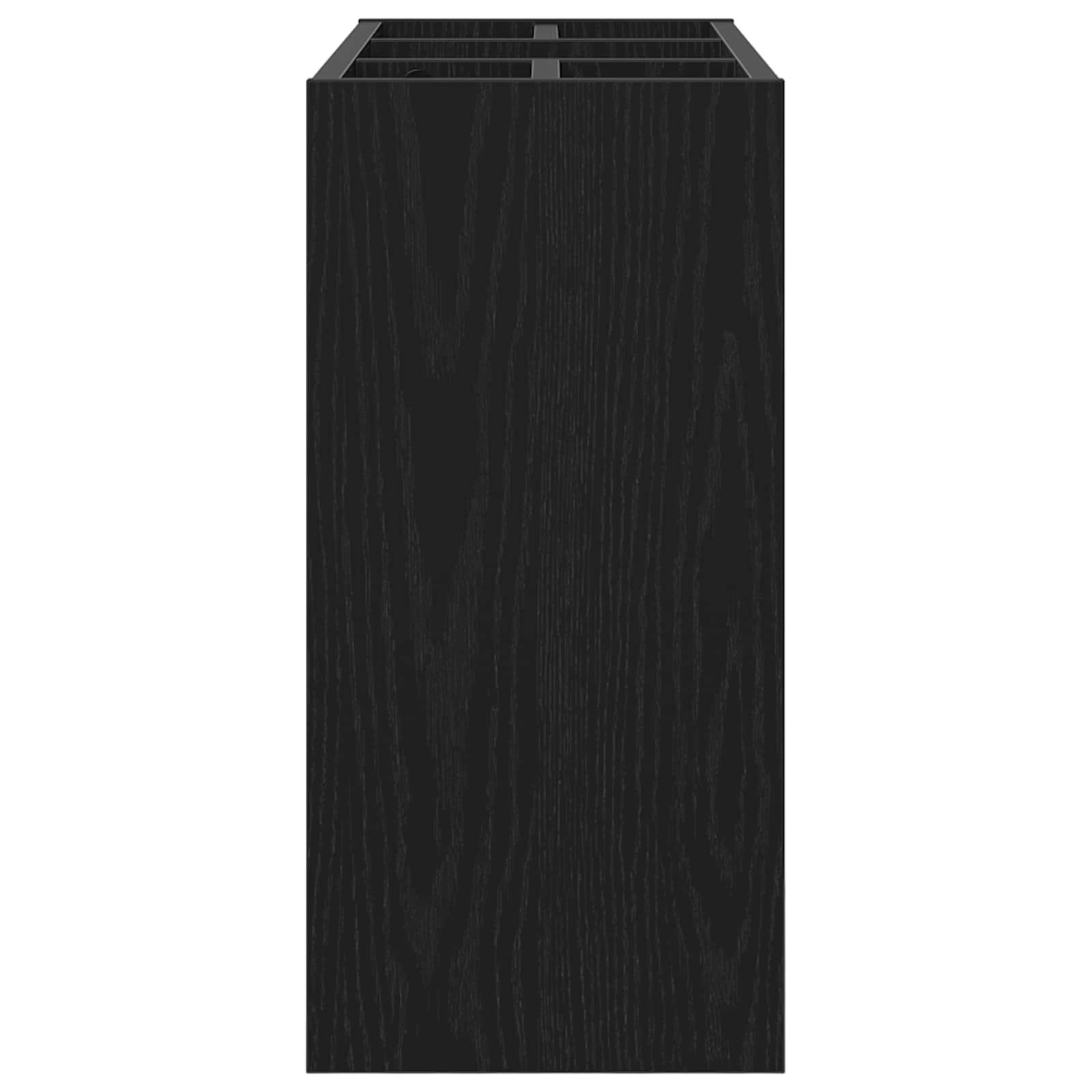 Portaombrelli nero effetto rovere, 65 x 24 x 50 cm, portaombrelli per corridoio, ingresso, foyer, per riporre e organizzare
