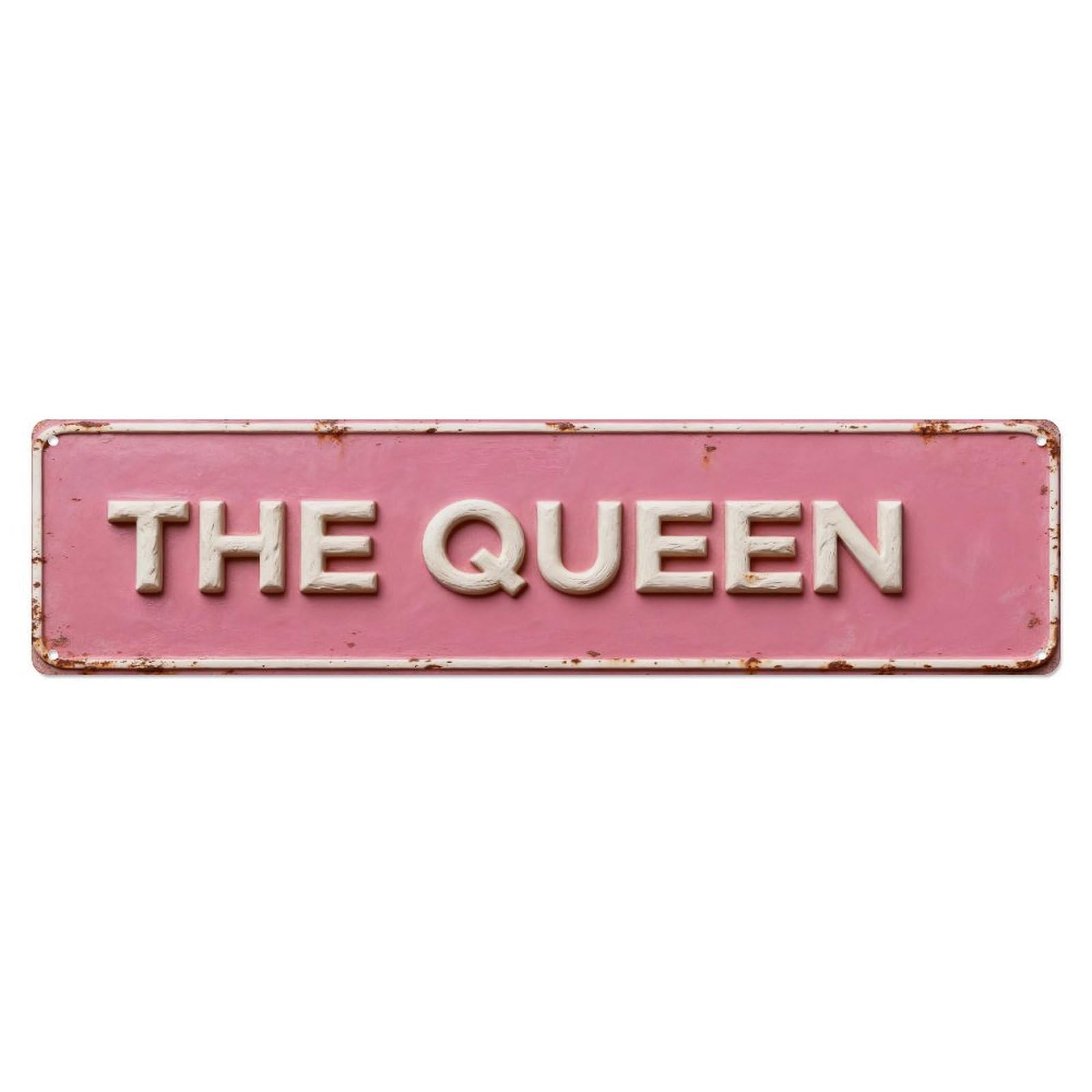 Pink Background White Text Rustic Tin Sign Vintage Metal Sign Home Bar Garden Indoor & Outdoor Wall Decor Retro Metal Poster 4x16 Inch