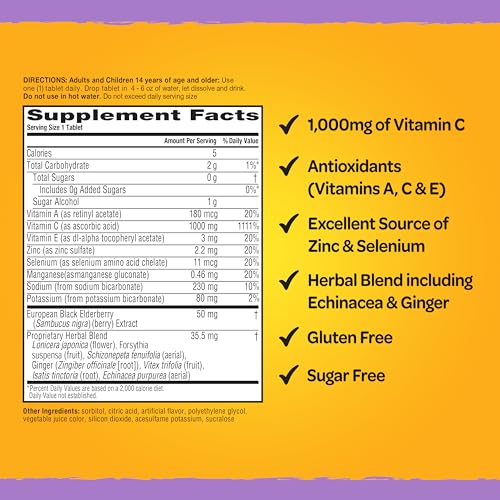 Image of Airborne Elderberry Efferverscent Tablets (30 Count In A Box)