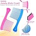 Romooa 4 Pieces Wide Tooth Combs, Hair Detangling Jumbo Rake Comb for Thick Long Curly Hair, Mixed Colors