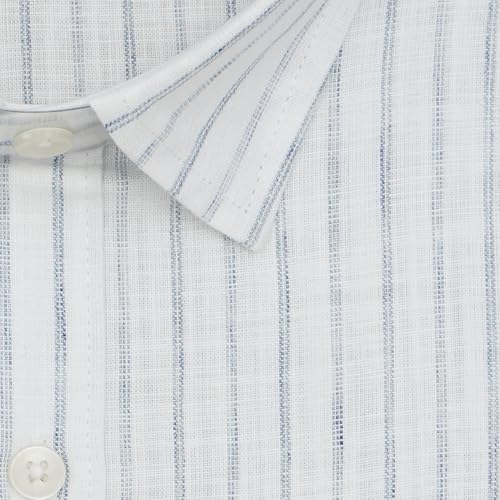Image of GHPC 100% Cotton Striped Half Sleeves Regular Fit Formal Shirt for Men