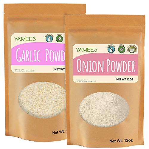 Yamees Bulk Essential Spices - Onion and Garlic Powder Bulk - 2 Pack 12 Ounce Each
