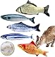 Cozlly 5 Stück Katzenspielzeug Fisch mit Katzenminze, 20CM Plüsch Fischspielzeug, Katzenminze Kissen, Spielzeug Katze, Katze Interaktive Spielzeug für Haustiere