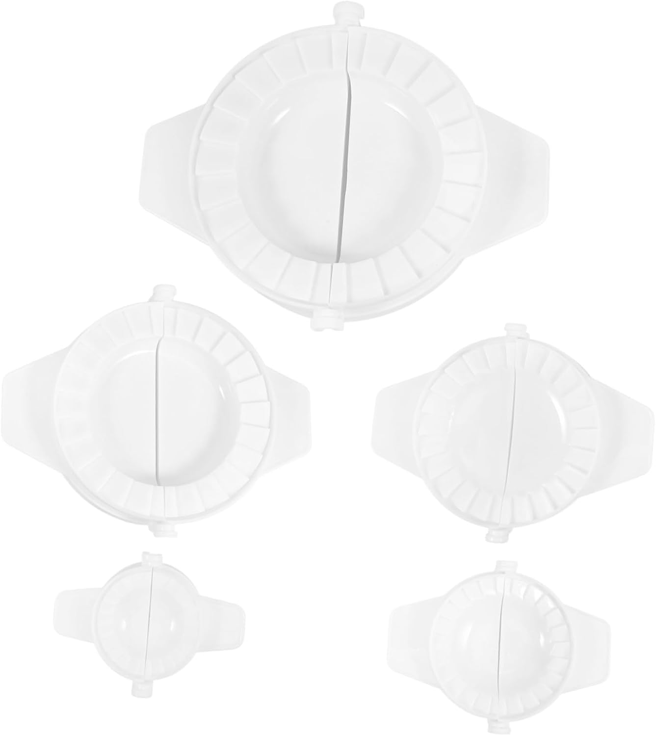 SOLUSTRE 5-Piece Dumpling Maker Set Manual Dough Press Molds for Chinese Dumplings Washable Pastry Press Tool for Home Cooking and Baking