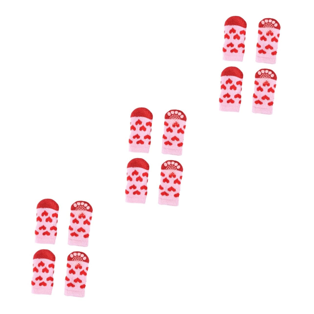 YardweYardwe 12 Pcs Knitting Pet Puppy Stocking Stuffers Tiny Non Slip Skid Pet Socks Anti- Dog Socks Anti Slip Dog Socks Cat Boots Knits Socks Bottom Cotton Knitted Socks Paw The Dog