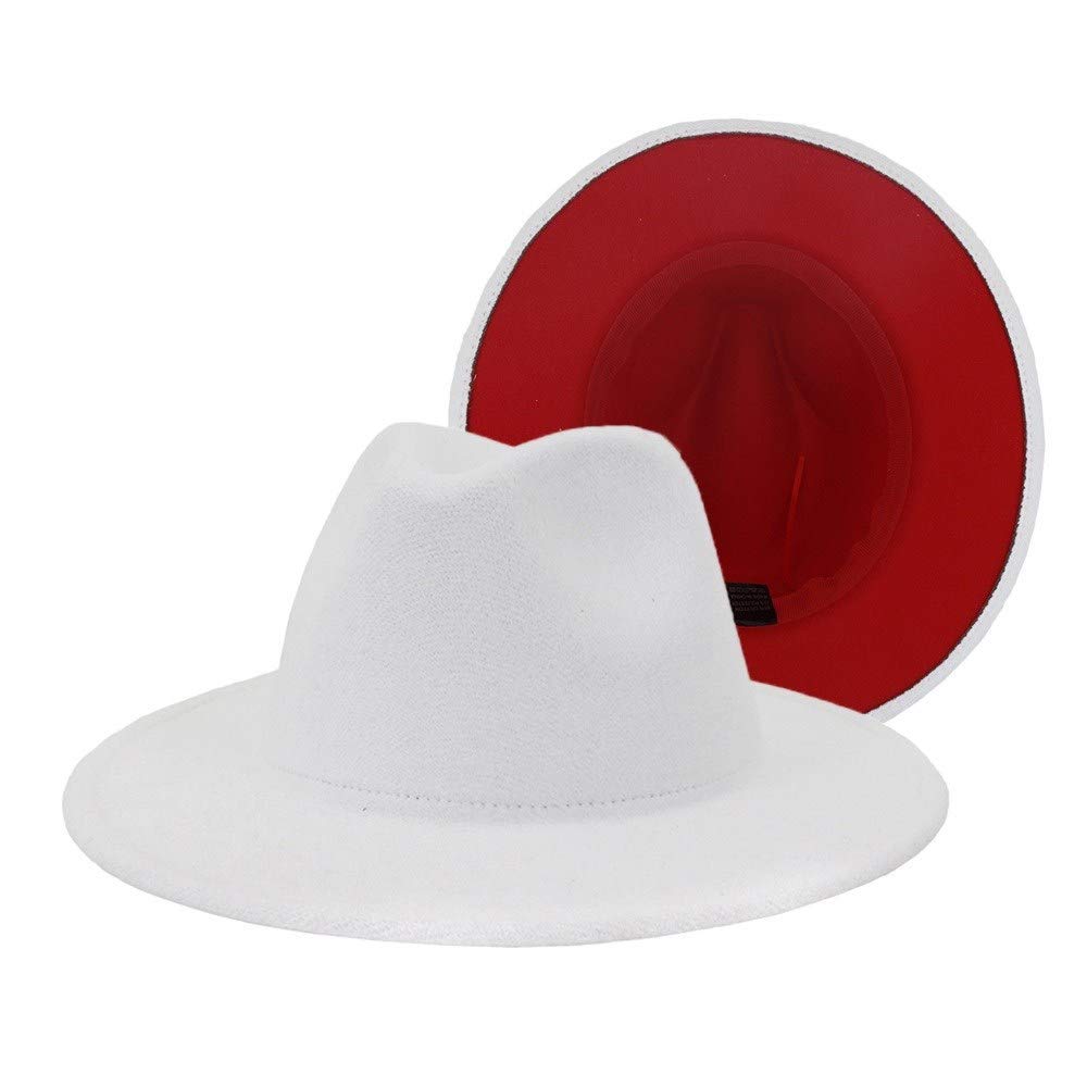 Cappello Bianco di Alta qualità Cappello Fedora Cappello Patchwork di Jeans Cotone  Uomo Donna Cappelli A Tesa Larga Autunno Inverno  Vacanze(Color:1,Size:56-58cm) : Amazon.it: Abbigliamento