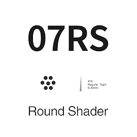 STIGMA 10(7RS) Bugpin Disposable Tattoo Needle Cartridges with Membrane Safety Cartridges for Tattoo Artists Round Shader 50Pcs Super Value Pack EN05-50-1007RS