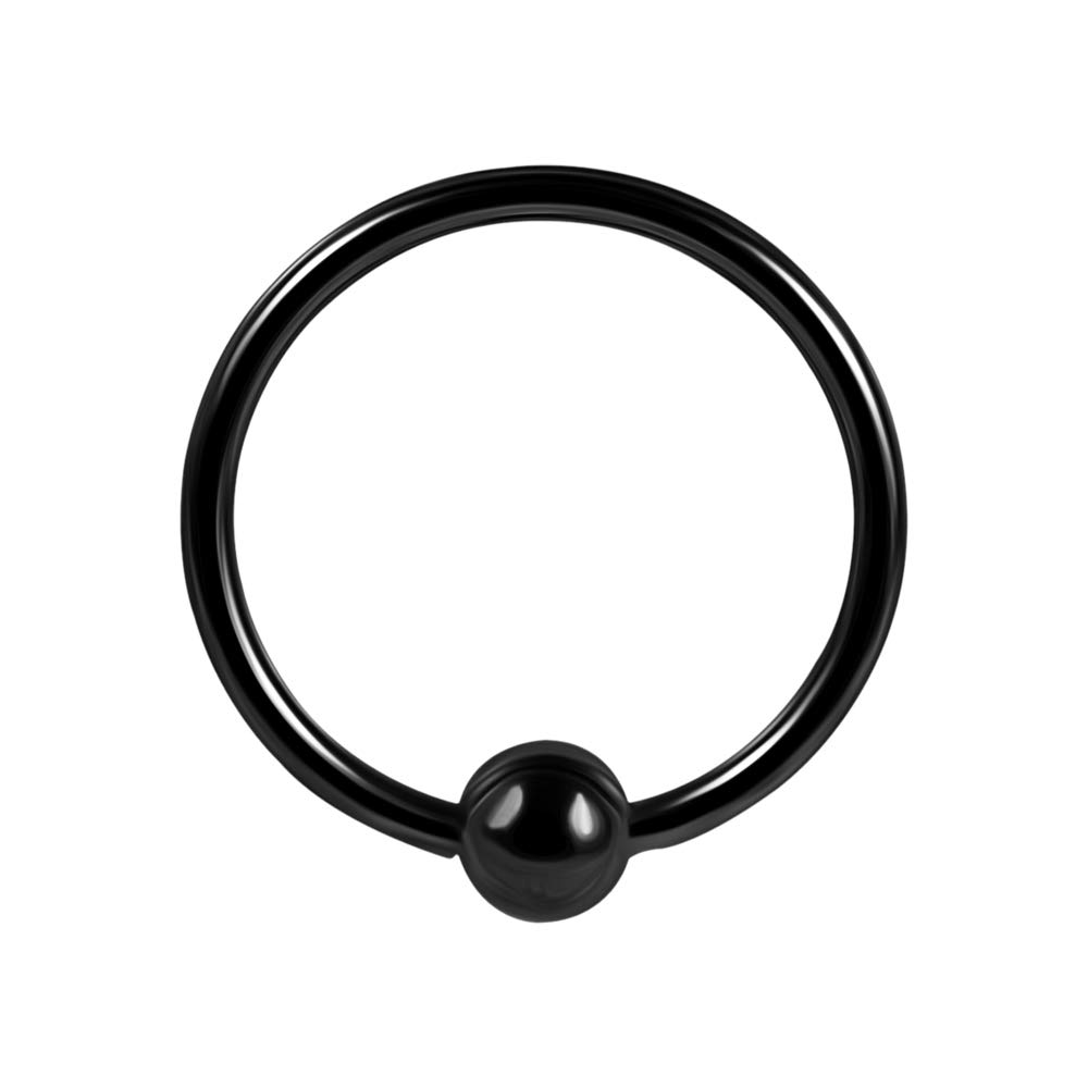 Monster PiercingPiercing de nariz de acero quirúrgico 316L negro calibre 20