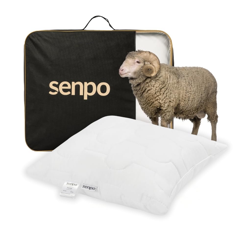 Poduszka Senpo Melodia | wełna merino 100% | poszycie bawełna 100% | poduszka naturalna | certyfikat Oeko-Tex (40x40 cm)