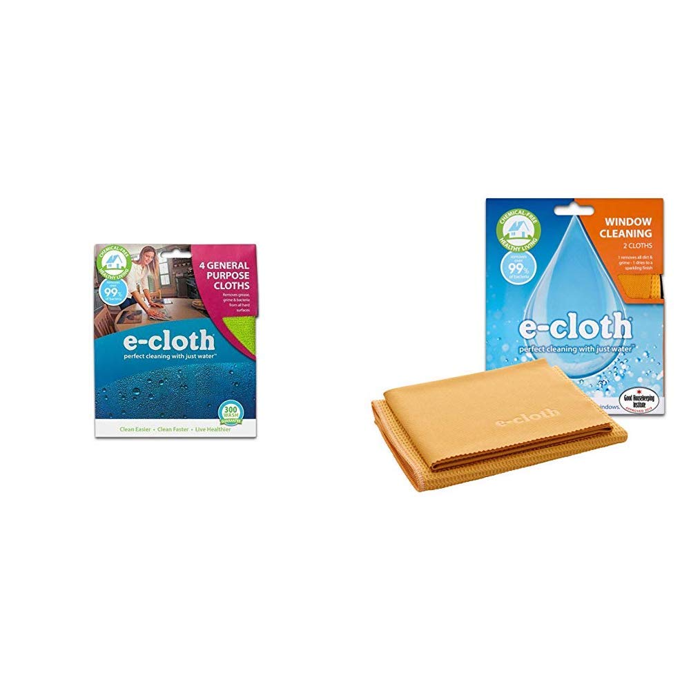 E-Cloth General Purpose - 4 cloths & Window Cleaning - 2 cloths