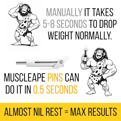 Image of Muscleape Drop Set Pin for Weight Stack - Quick Change Cable Machine Attachment, Heavy Duty Steel Gym Accessory for Fast Drop Sets, Bodybuilding & Hypertrophy Training.
