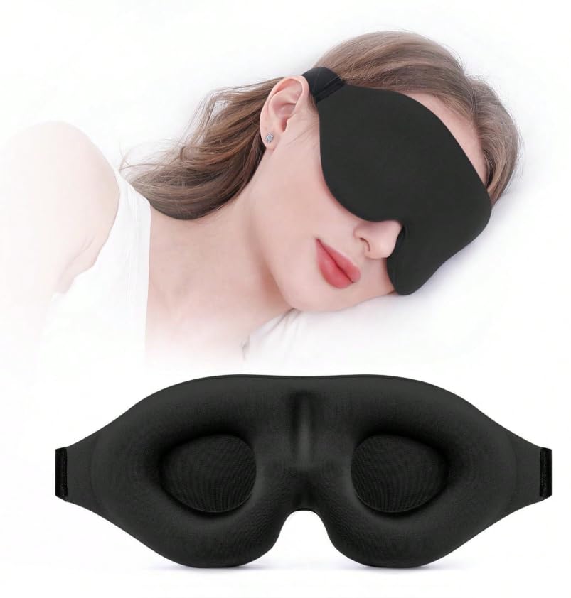 Masque de nuit femme homme 3D sommeil voyage blackout, Masque de ...
