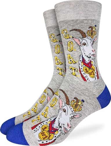 Good Luck Sock Mens G.O.A.T. Socks Big & Tall Shoe Size 13-17