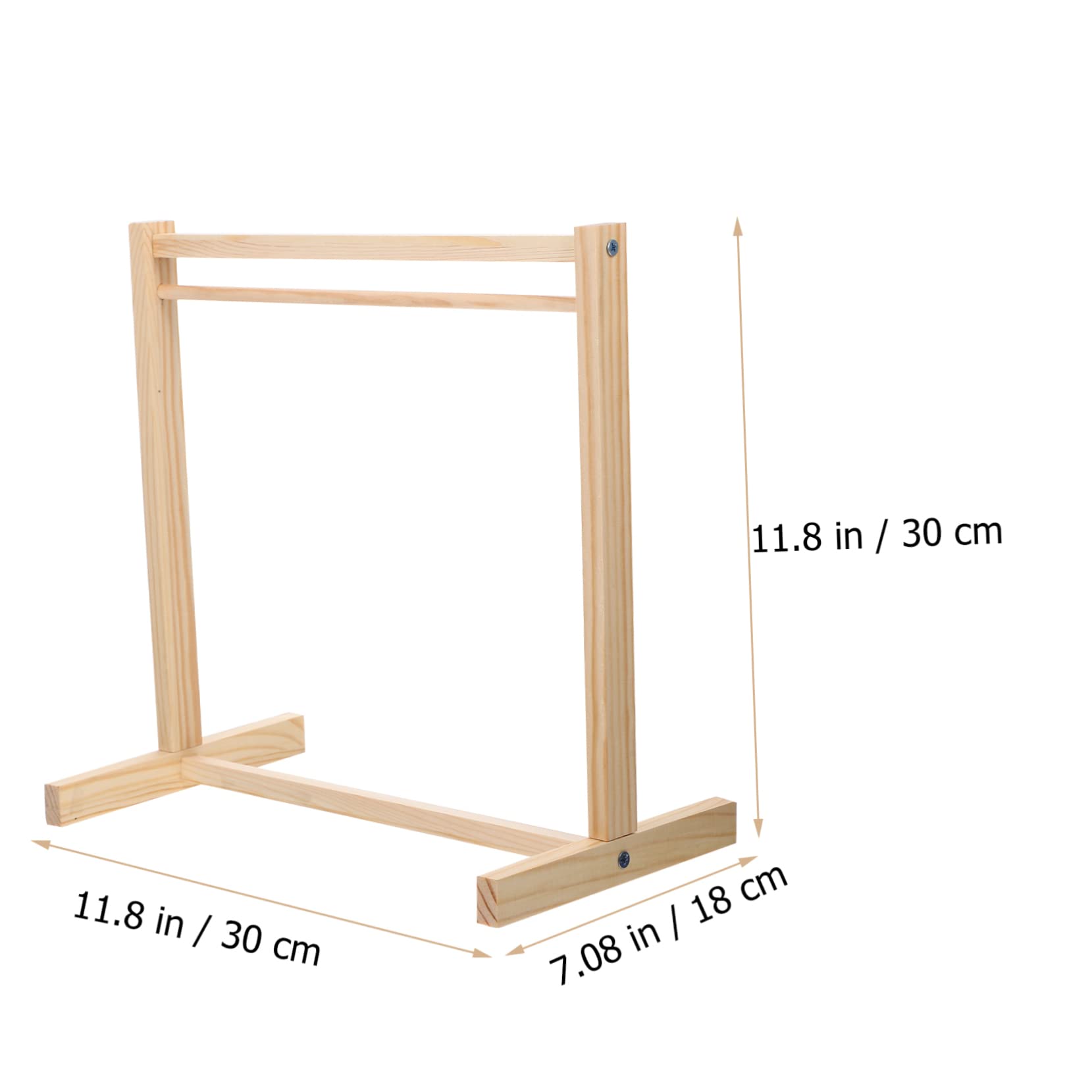 DECHOUS Wooden Doll Coat Dress Hanger Miniature Clothing Rack for Dolls Wooden Doll Clothing Holder for Organizing Doll Clothes and Accessories