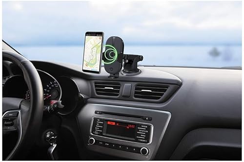 Miniatura 6 de Kenwood CAX-HL10Qi - Soporte de carga inalámbrica Qi de 15 W, abrazadera motorizada con bloqueo de sensor infrarrojo, liberación de un solo toque,