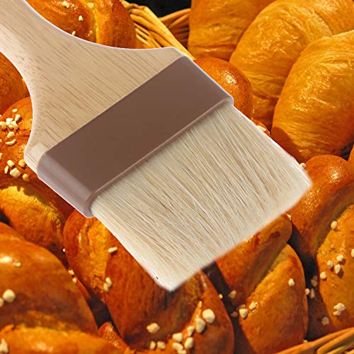 4 Sizes Pastry Brushes Basting Oil Brush Kitchen Brush Barbecue Oil Brush with Boar Bristles and Beech Hardwood Handles for Home Kitchen Cooking Supplies - Thumbnail 7