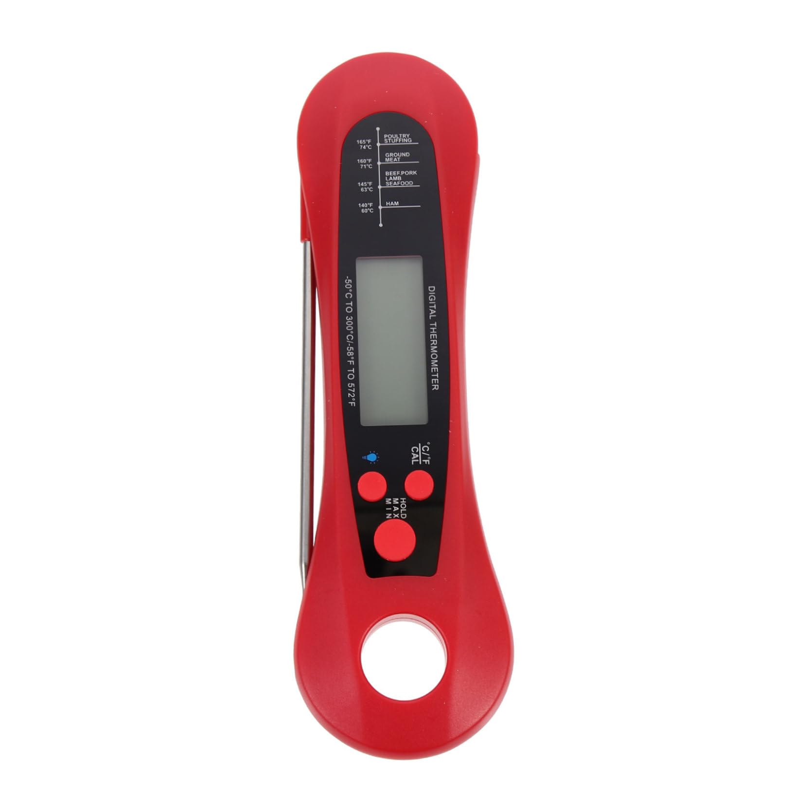 STOBAZA Digital Kitchen Thermometer Folding Probe BBQ Thermometer for Accurate Food Measurement Instant Read for Cooking Grilling Camping and Picnics Present