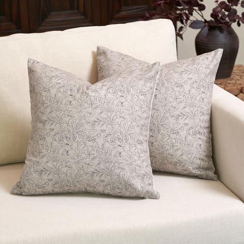 Amor Virisso Floral Throw Pillow Covers 20x20 Set of 2