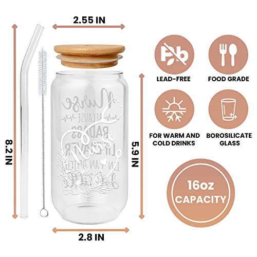 Nurse Gifts - Nurse Gifts For Women - Nurses Week Gifts, Nurse Appreciation Gifts - Gifts For Nurses, Nursing Gifts, Nurses Gifts - Nurse Gift - Nurse Practitioner Gifts For Women - 16 Oz Can Glass #TOP5