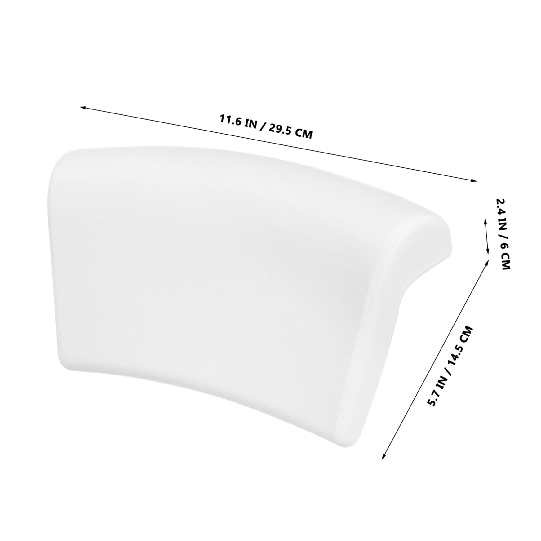 VICASKY Cuscino Ventosa Antiscivolo Bianco Morbido e Confortevole per Vasca da Bagno in Pu Relax e Supporto Collo per Casa e Spa