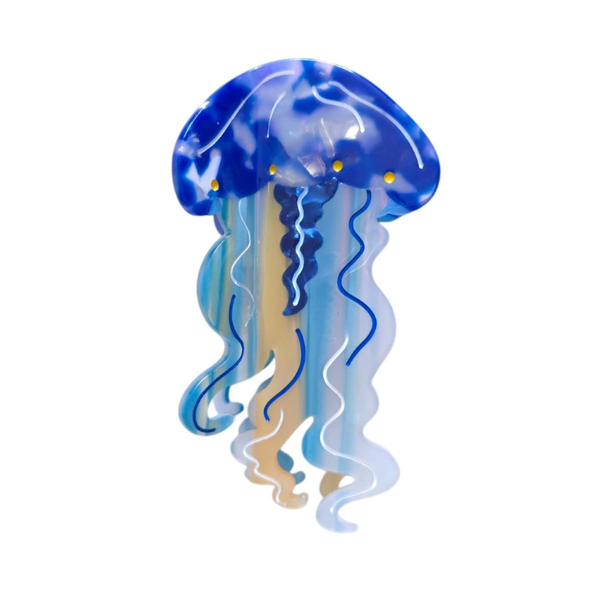 Large Claw Clip - Jellyfish Hair Clip for Thick Hair, Unique Style Jellyfish Hair Claw within Ocean main image 3