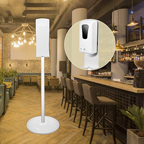 Lovcoyo Hand Sanitizer Stand, Free Standing Hand Sanitizer Dispenser Station, Hand Soap Dispenser Floor Stand - White
