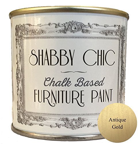 Shabby Chic Chalk Furniture Paint - Antique Gold 250ml - Chalked, Use on