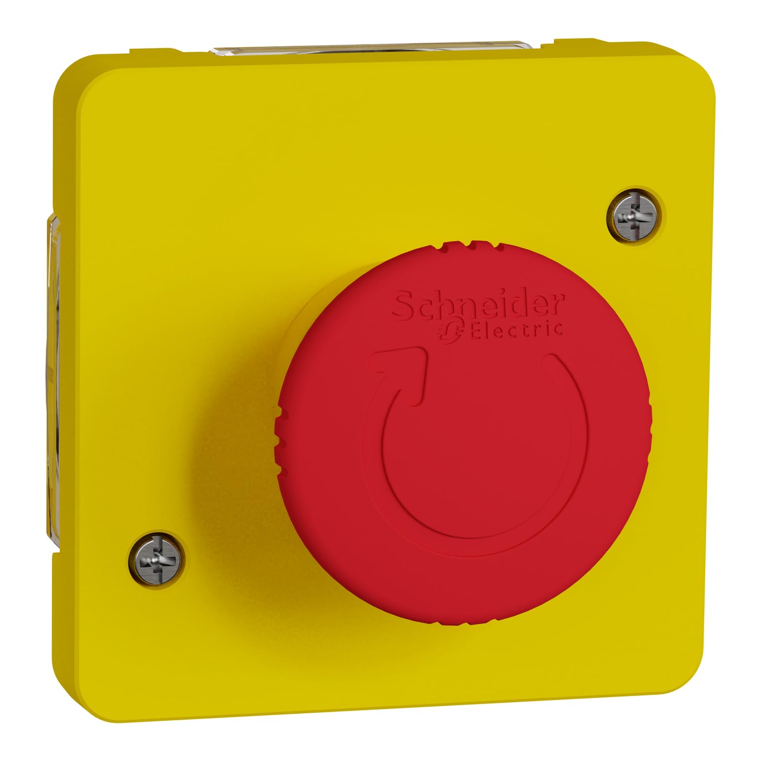 Schneider Electric - Mureva Styl - Arrêt d'urgence 1/​4 tour - composable IP55 - IK08 - jaune - MUR35053