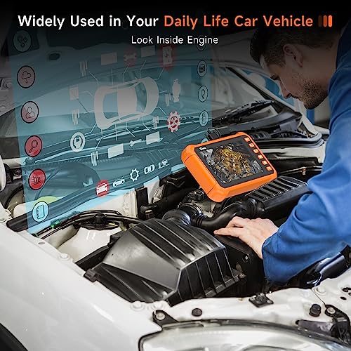 Kzyee Triple Lens Borescope Inspection Camera, 7" 1080P Ips Industrial Endoscope Snake Camera With 8 Led Lights, Ip67 Waterproof Duct Camera Pipe Sewer Duct Drain Plumbing Inspection (11.5Ft) #TOP4