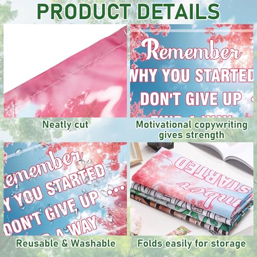 Image of VIHOSE 4 Pcs Fluorescent Light Covers for Ceiling Lights 4 x 2 ft Motivational Magnetic Light Covers Inspirational Classroom Filters for Classroom Office Home Kitchen (Season)