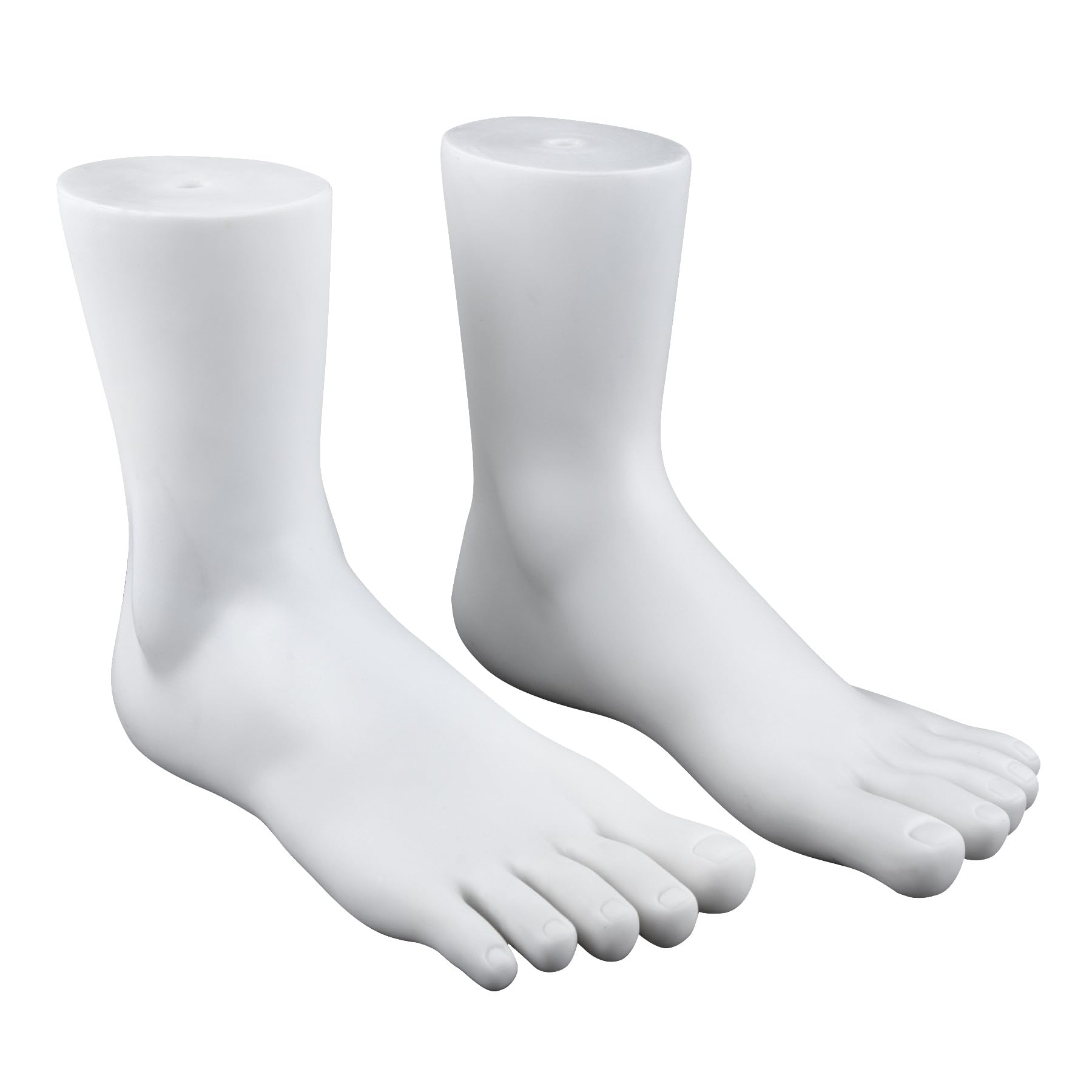 Framendino, 2 Pack White Mannequin Foot Display Holder Stand Model for Home Shop