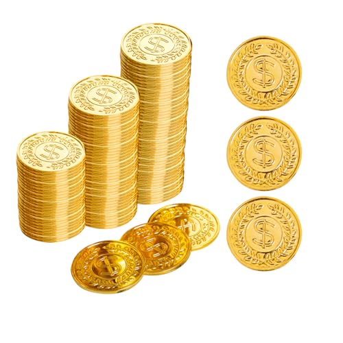 Opiniones y reviews de San plastico - los más vendidos. 41 Vonokee - 120 monedas de oro de plástico, monedas piratas a granel para Halloween, caza del tesoro del día de San Patricio, cofres, calderos decoraciones y recuerdos de fiesta