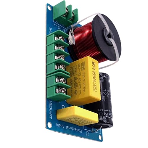 Jingerl 200W Tweeter Mid Bass 3 Way Crossover Board Intersect Point 860Hz 6000Hz Frequency Divider 4-8Ohm Speaker Filter Bookshelf Audio (Size : 2 Pieces) #TOP3