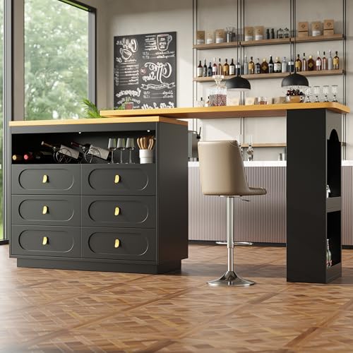 Ktipm Mesa de Bar Extensible Giratoria 360