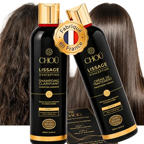 Lissage brésilien keratine premium - Kit professionnel 250ml Sans Formol- 3 à 4 applications-Convient femmes enceintes et enfants-Fabriqué en France