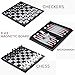 iBaseToy 3 in 1 Magnetic Travel Chess Set for Kids and Adults, Chess Checkers Backgammon Set with Folding Portable Chess Board and Storage Bags, 9.8” x 9.8”, Gift for Boys Girls