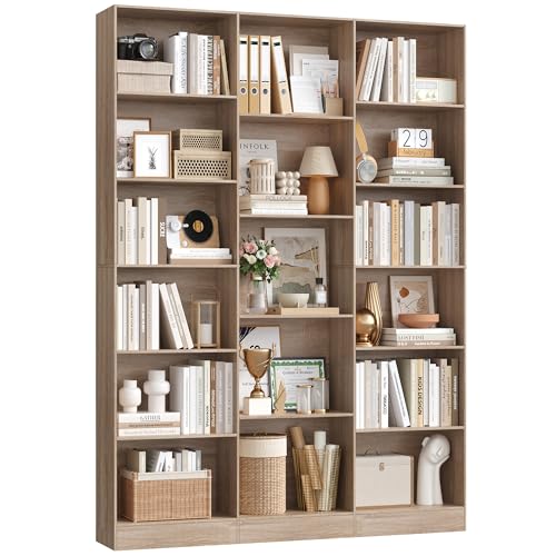FirFurd Bibliothèque 188cm Bibliotheque avec 17 Étagères de Rangement Bibliotheque Meuble de...