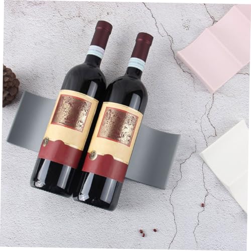 2pcs soporte para botellas de vino apilable de plástico miniatura 7