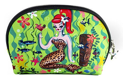 Fluff Leopard Mermaid Cosmetic Bag - Vintage Inspired Pinup