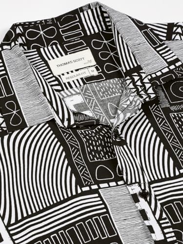Image of Thomas Scott Men's | Printed | Half Sleeve | Regular Fit | Cotton Blend | Spread Collar | Casual Shirt
