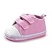 Enteer Baby Girls' Classic Solid Colors Rubber Canvas Shoes with Hook&Loop for 3-24Months