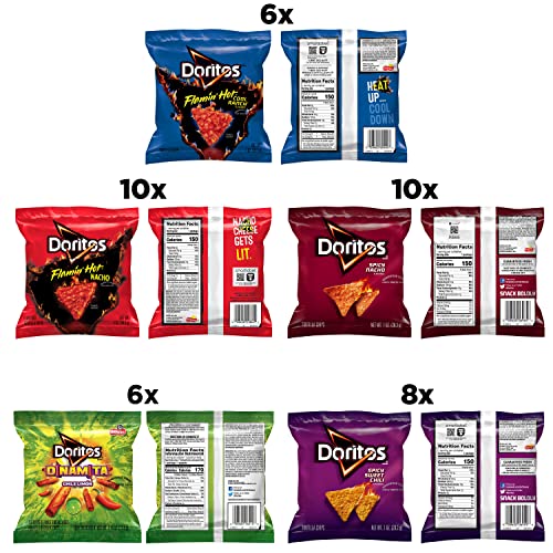 Doritos Hot & Spicy Mix Variety Pack, 1Oz Bags, (40 Pack) #TOP1