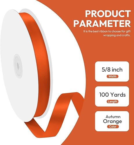 Miniatura 2 de Cinta de satén de 1-12 pulgadas x 100 yardas, cinta ancha de seda azul profundo con carrete, ideal para envoltura de regalos, ramos de flores,
