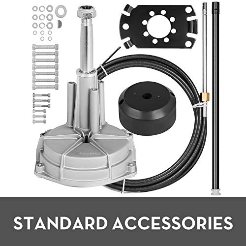 image for Mophorn Boat Steering Cable 14' Outboard Rotary Steering Kit 14 Feet B