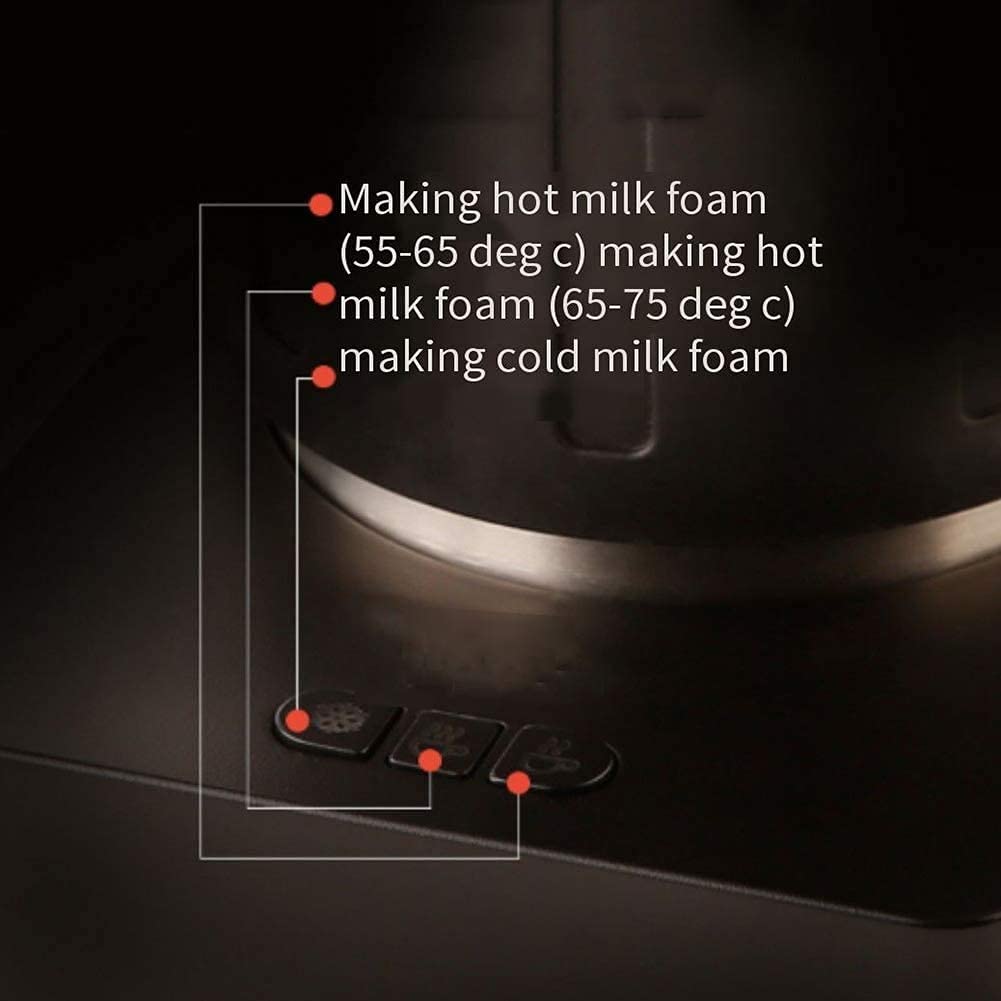 Vaporizador de Leche Batidora de Leche Calentador de Leche Espumador de Leche Caliente y fría Separación de Dos etapas Taza de Acero Vaporizador de Leche Máquina de Espuma 1025