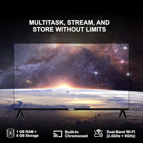 Image of Foxsky 109 cm (43 inch) Frameless Series 4K UHD QLED Smart TV (WebOS) 43FS 4K (Black)