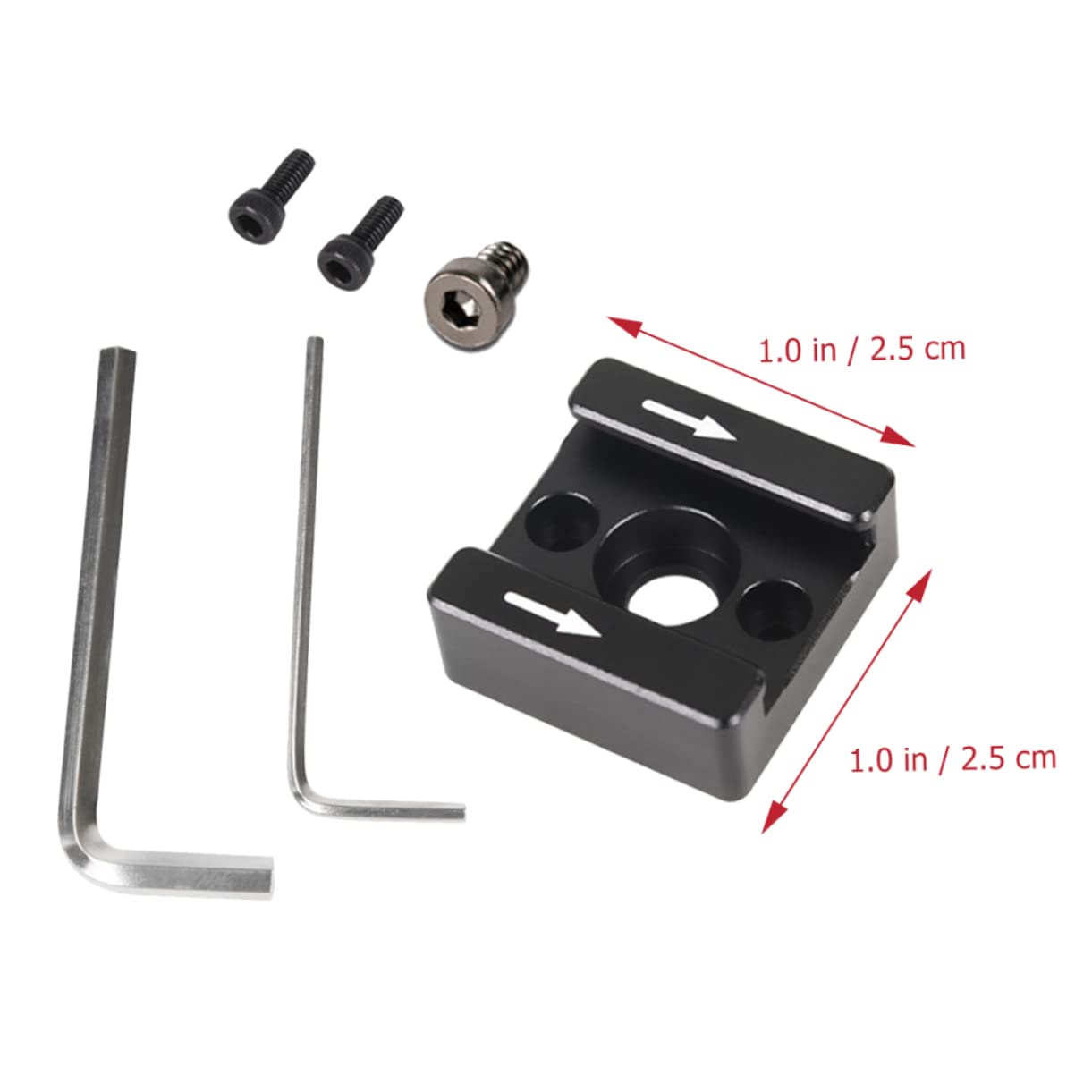 FELTECHELECTR 1 Set Cold Shoe Bracket for Flash Monitor Flash Bracket Hot Shoe Adapter Bracket for LED Light Bracket for DSLR Flash Stand Adapter Flash Shoe Mount Black Aluminum Alloy